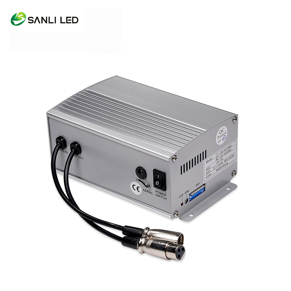 SANLI LED 2x10W White LED DMX Fiber Optic Illuminator LEP-1002DMX Back - Fiberopticslight.com