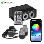 SANLI LED Dual Head 43W RGBW DMX LED Light Box with APP & Twinkle LEC-432DMX - Fiberopticslight.com