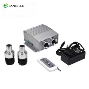SANLI LED Dual Head 43W RGBW LED Light Source LEB-432 Front - Fiberopticslight.com