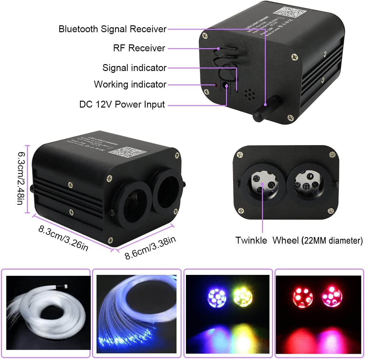Dual Head 20W RGBW Twinkle Rolls Royce Star Lights for Car's Details - Fiberopticslight.com