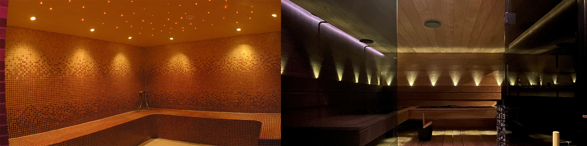 Sanli LED Sauna Star Kit Application | Fiberopticslight.com