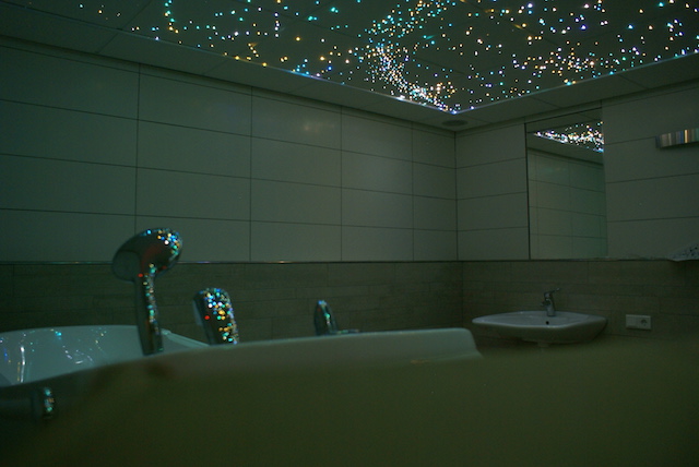 Sanli LED 4x3W RGBW Fiber Optic Starlight Ceiling Lights for Bathroom | Fiberopticslight.com