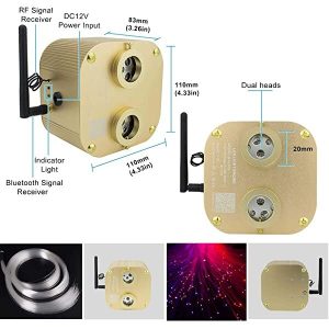 LED light source for Dual Head 20W Starlight Roof Kit for Car Truck with RGBW & Twinkle | Fiberopticslight.com