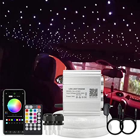 Dual Head Twinkle RGBW 16W Car Star Light Kit | Fiberopticslight.com
