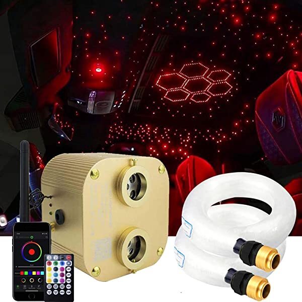 Dual Head 20W Starlight Roof Kit for Car Truck with RGBW & Twinkle | Fiberopticslight.com