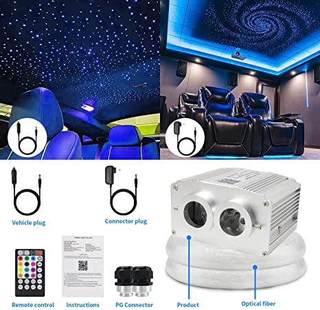 Package for Dual Head Twinkle RGBW 16W Car Star Light Kit | Fiberopticslight.com